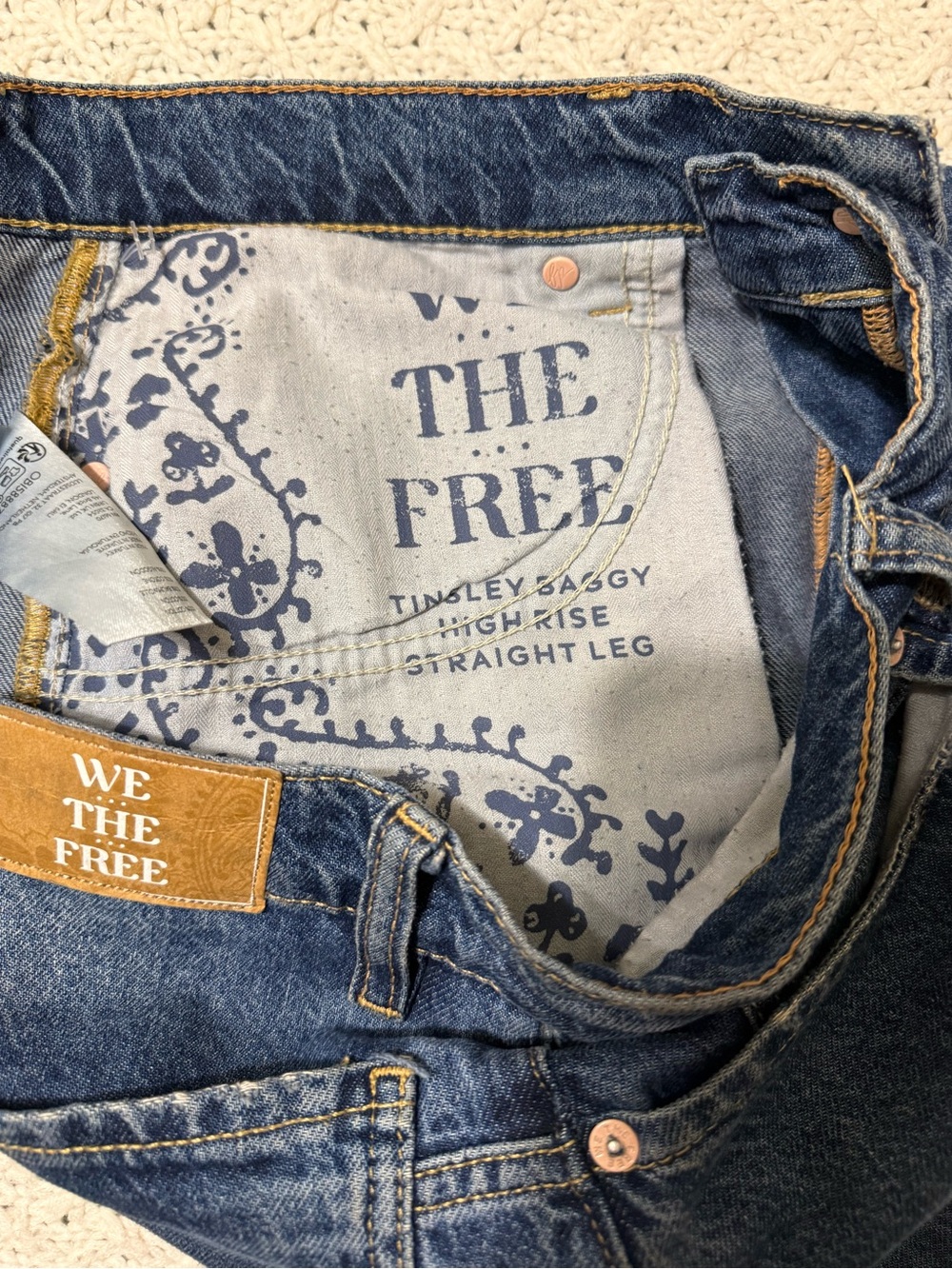 We The Free Straight-Leg Tinsley Baggy High Rise Straight Leg 30 - Picture 9 of 14
